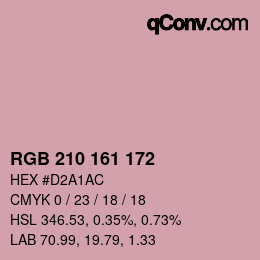 Color code: RGB 210 161 172 | qconv.com