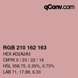 Color code: RGB 210 162 163 | qconv.com