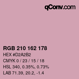 Color code: RGB 210 162 178 | qconv.com