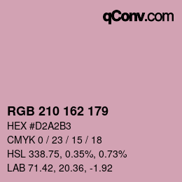 Color code: RGB 210 162 179 | qconv.com