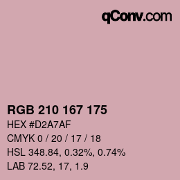 Color code: RGB 210 167 175 | qconv.com