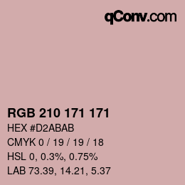 Color code: RGB 210 171 171 | qconv.com