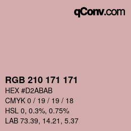 Color code: RGB 210 171 171 | qconv.com