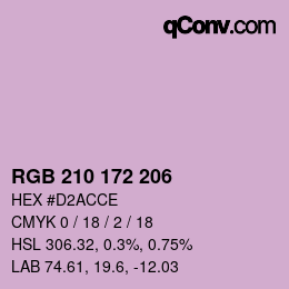 Color code: RGB 210 172 206 | qconv.com