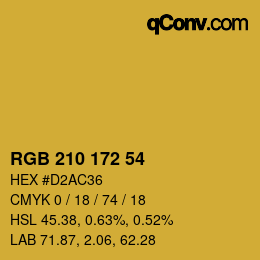 Color code: RGB 210 172 54 | qconv.com