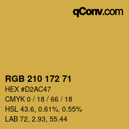 Color code: RGB 210 172 71 | qconv.com