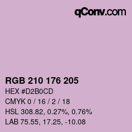 Color code: RGB 210 176 205 | qconv.com