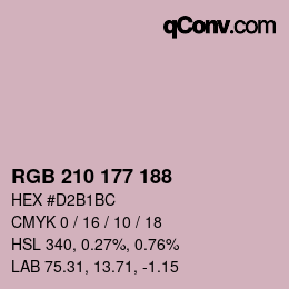 Color code: RGB 210 177 188 | qconv.com