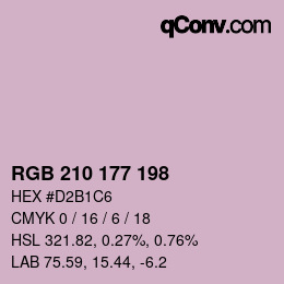 Color code: RGB 210 177 198 | qconv.com