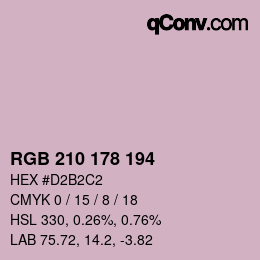 Color code: RGB 210 178 194 | qconv.com