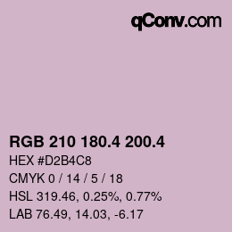 カラーコード: RGB 210 180.4 200.4 | qconv.com