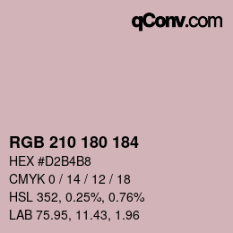 颜色代码: RGB 210 180 184 | qconv.com