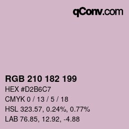 Color code: RGB 210 182 199 | qconv.com