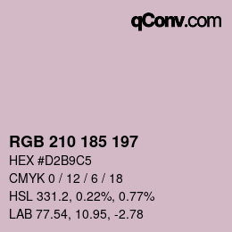 Color code: RGB 210 185 197 | qconv.com