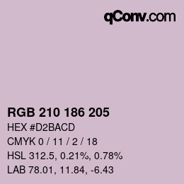 Color code: RGB 210 186 205 | qconv.com
