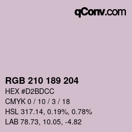 Color code: RGB 210 189 204 | qconv.com