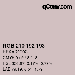 Color code: RGB 210 192 193 | qconv.com