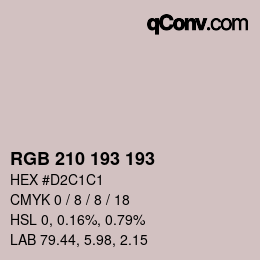 Código de color: RGB 210 193 193 | qconv.com