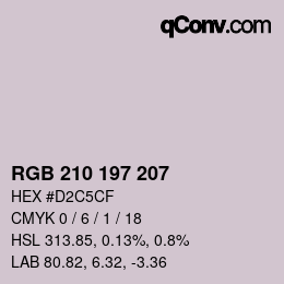 Color code: RGB 210 197 207 | qconv.com