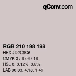 Código de color: RGB 210 198 198 | qconv.com