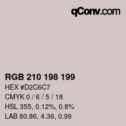 Color code: RGB 210 198 199 | qconv.com