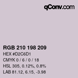 Código de color: RGB 210 198 209 | qconv.com