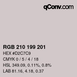 Color code: RGB 210 199 201 | qconv.com