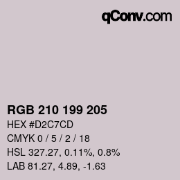 Color code: RGB 210 199 205 | qconv.com