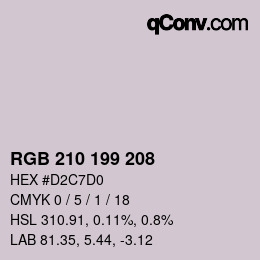 Color code: RGB 210 199 208 | qconv.com