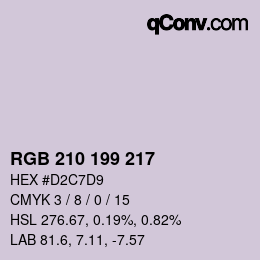 Color code: RGB 210 199 217 | qconv.com