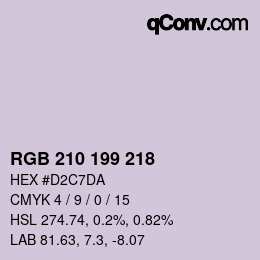 Color code: RGB 210 199 218 | qconv.com