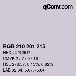 Farbcode: RGB 210 201 215 | qconv.com