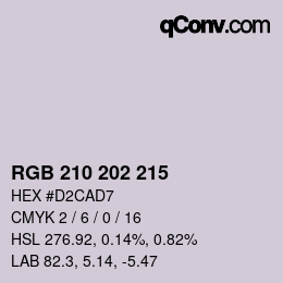 Color code: RGB 210 202 215 | qconv.com