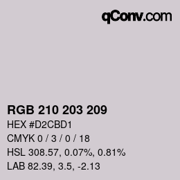 Color code: RGB 210 203 209 | qconv.com