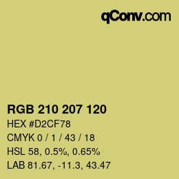 Color code: RGB 210 207 120 | qconv.com