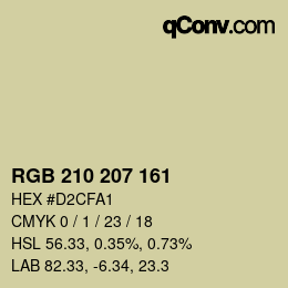 Color code: RGB 210 207 161 | qconv.com
