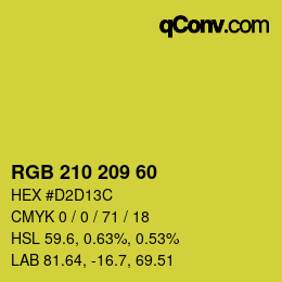 Color code: RGB 210 209 60 | qconv.com