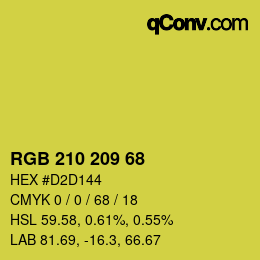 Color code: RGB 210 209 68 | qconv.com