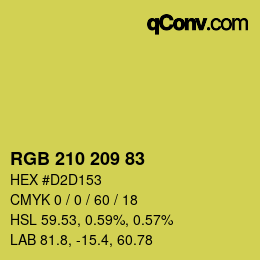 Color code: RGB 210 209 83 | qconv.com