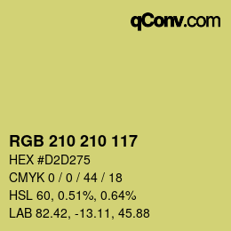 Color code: RGB 210 210 117 | qconv.com