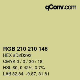 Color code: RGB 210 210 146 | qconv.com