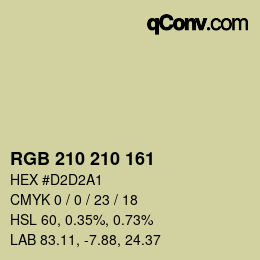 Color code: RGB 210 210 161 | qconv.com