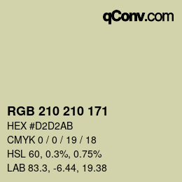 Color code: RGB 210 210 171 | qconv.com