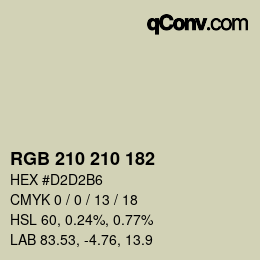 Color code: RGB 210 210 182 | qconv.com