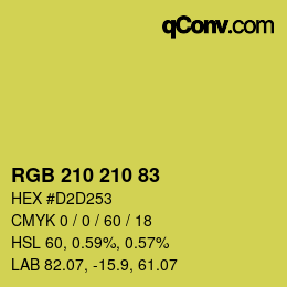 Color code: RGB 210 210 83 | qconv.com