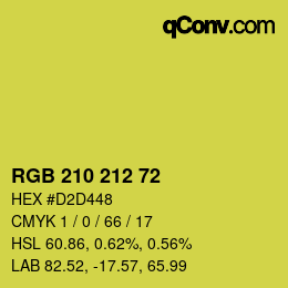 Color code: RGB 210 212 72 | qconv.com