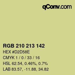 Color code: RGB 210 213 142 | qconv.com