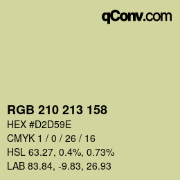 Color code: RGB 210 213 158 | qconv.com