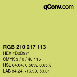 Color code: RGB 210 217 113 | qconv.com
