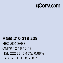 Color code: RGB 210 218 238 | qconv.com